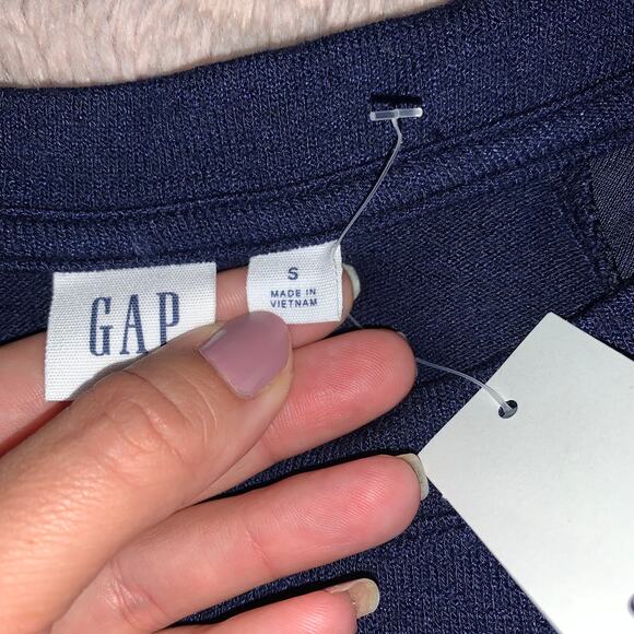 NWT GAP Dark Navy Blue Softspun Velvet Raglan Long Sleeve Dress Small - Picture 7 of 11